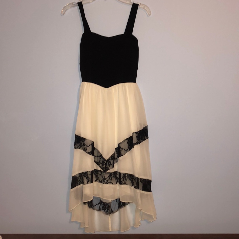 Speechless Black and White High Low Dress